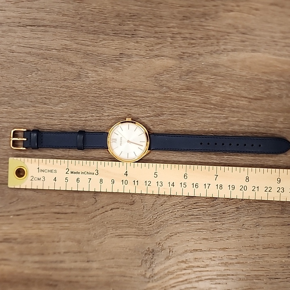 Fossil Bq3300 Suitor Three-hand Rose Gold & Navy 36mm Unisex - Picture 11 of 11